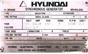 hyundai synchronous generator 05